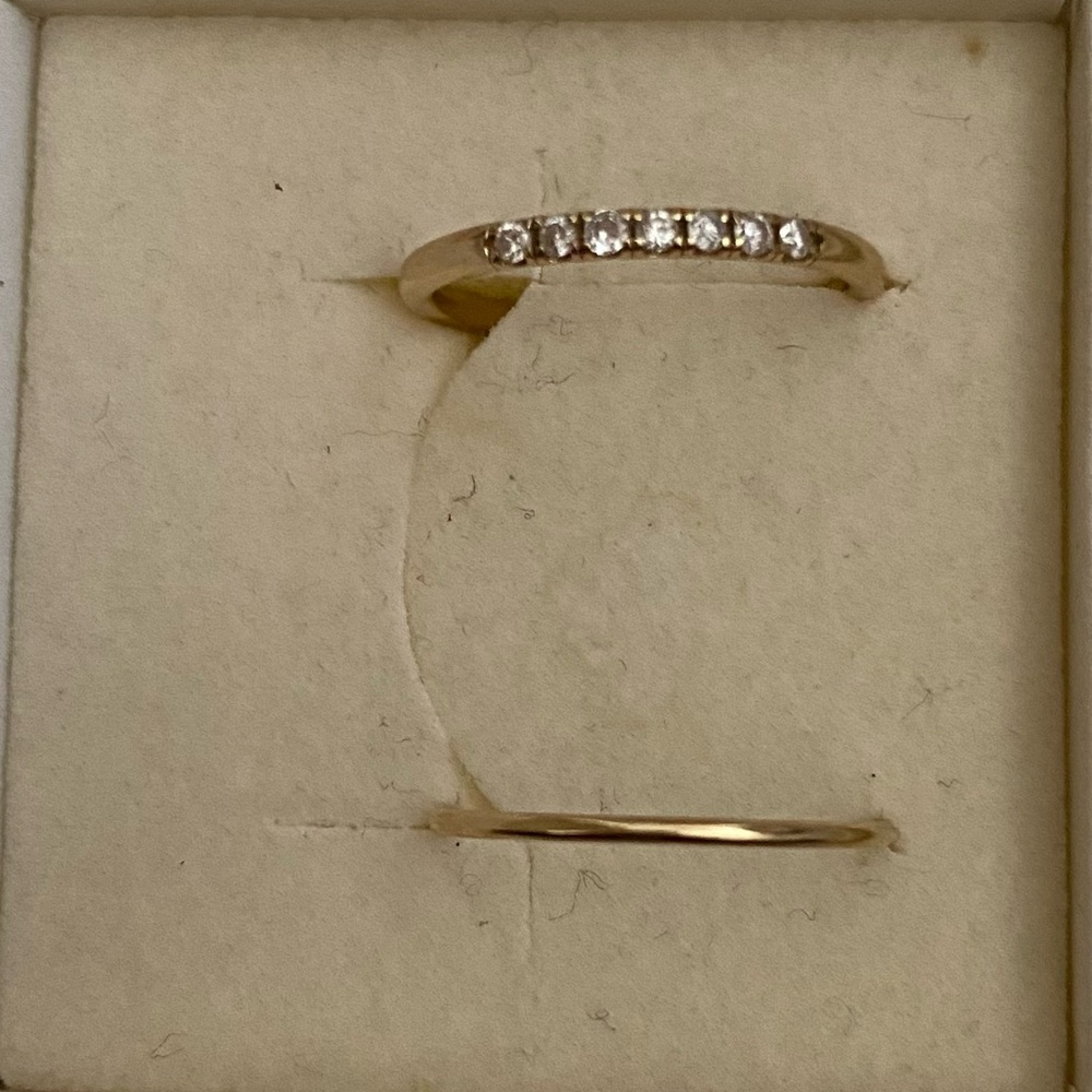14K Gold & Diamond Stacker Rings - Picture 5 of 9